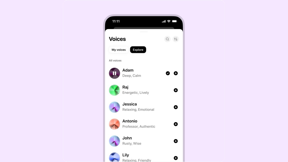 ElevenLabs Launches Standalone Voice Generation App