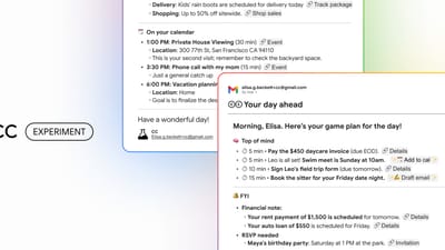 Google Introduces AI Assistant “CC” to Deliver Daily Briefings Google Introduces AI Assistant “CC” to Deliver Daily Briefings
